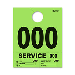 4 Part Heavy Brite Dispatch Numbers - Lime Green - 000-999